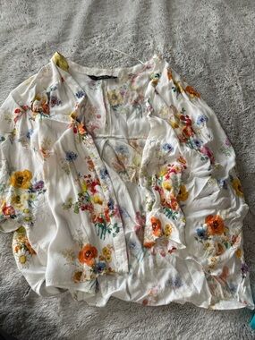 Zara Multicolor Floral Blouse